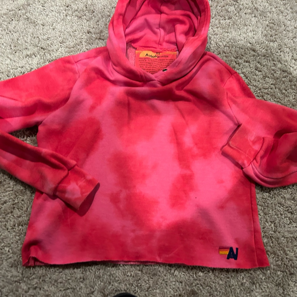 Aviator Nation Pink Tie-Dye Hoodie